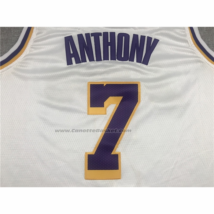 Maglia Los Angeles Lakers Carmelo Anthony NO 7 Association 2021 Bianco